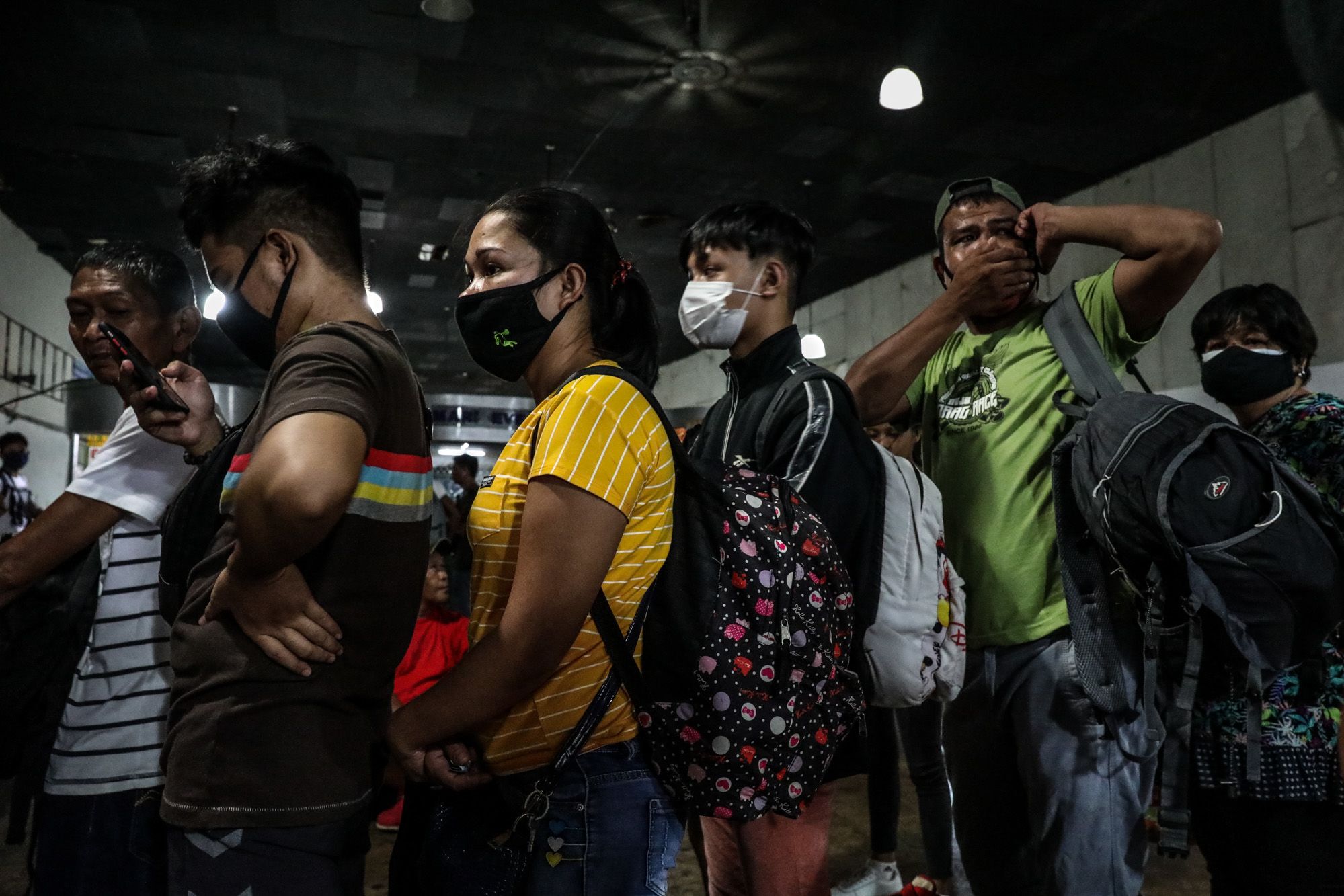 Thousands of people flee Manila on March 13, eve of the effectivity of the lockdown of the Philippine capital to stem the spread of the coronavirus disease. (Photos by Jire Carreon)