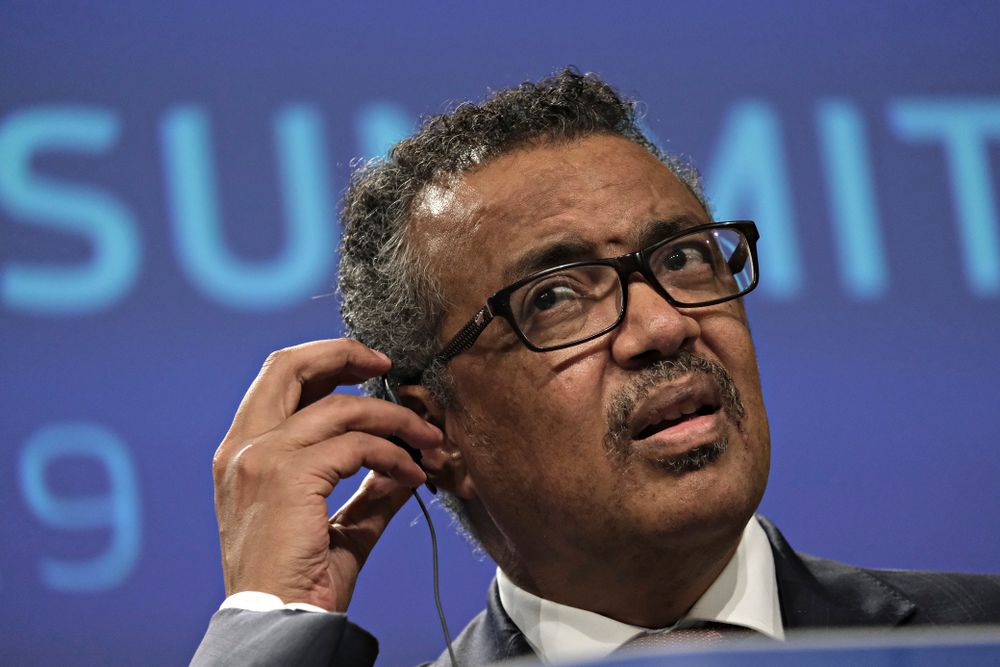 A file image of the director-general of the WHO Tedros Adhanom Ghebreyesus taken on Sep. 12, 2019 in Brussels, Belgium. (shutterstock.com photo)